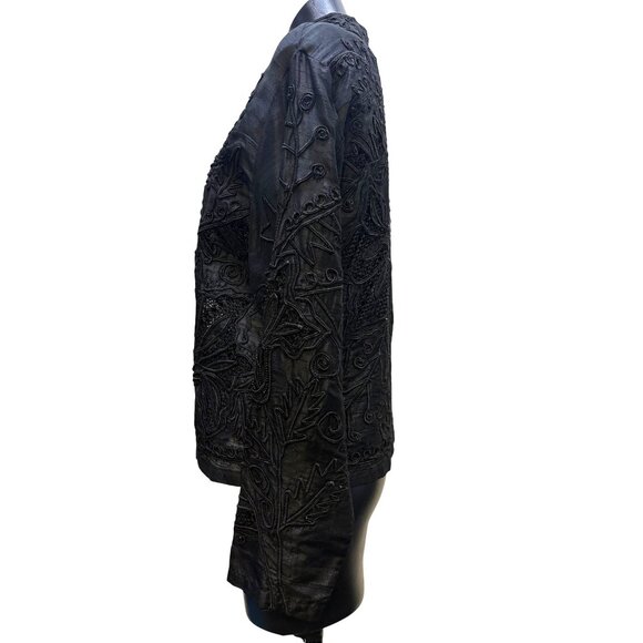 Sandy Starkman Embellished Black Jacket M - Picture 4 of 7